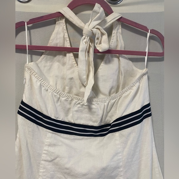 Esprit White Linen Halter Dress Size 10 - Picture 6 of 10